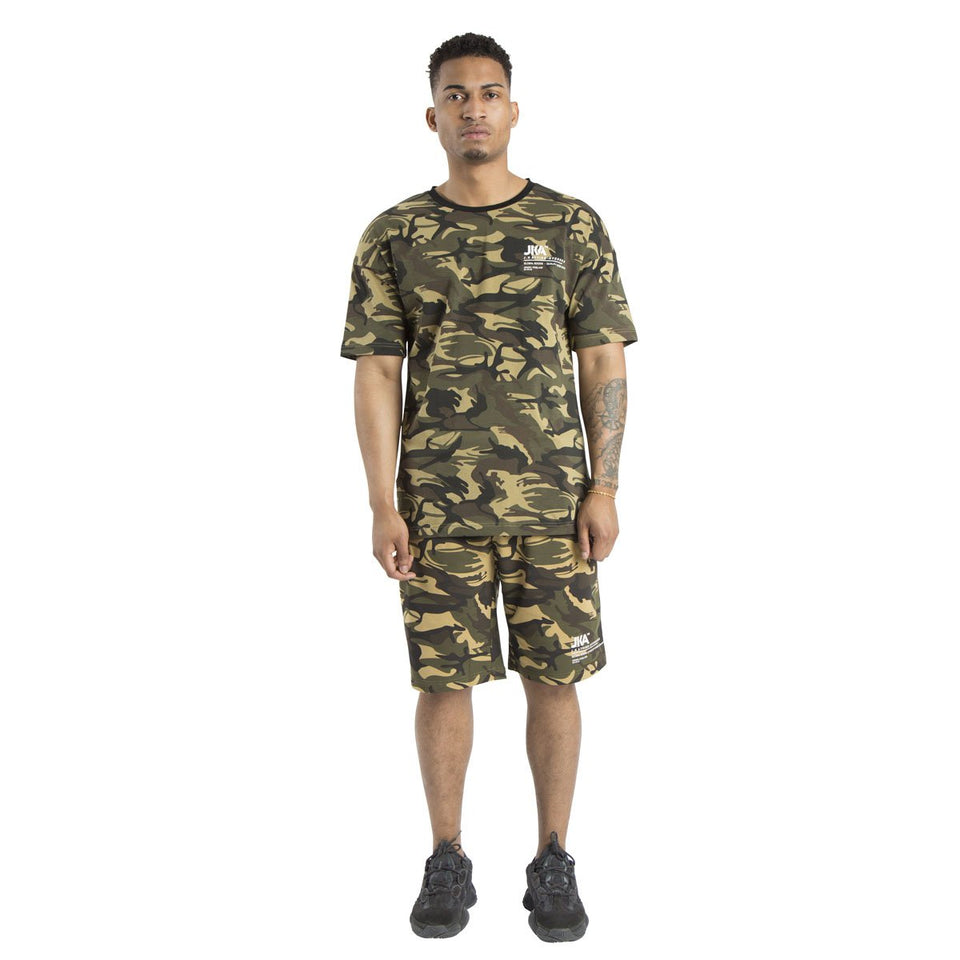 JKA Oversized Rotate Camouflage Shorts - Camo