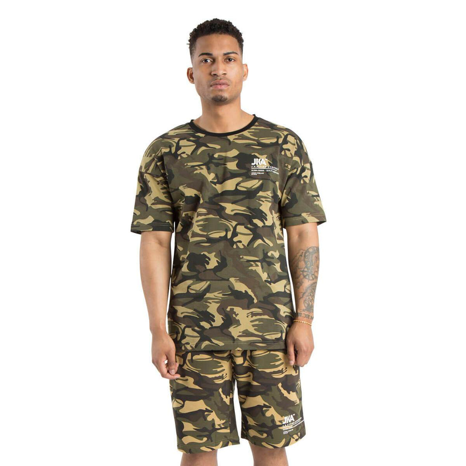JKA Oversized Rotate Camouflage Shorts - Camo