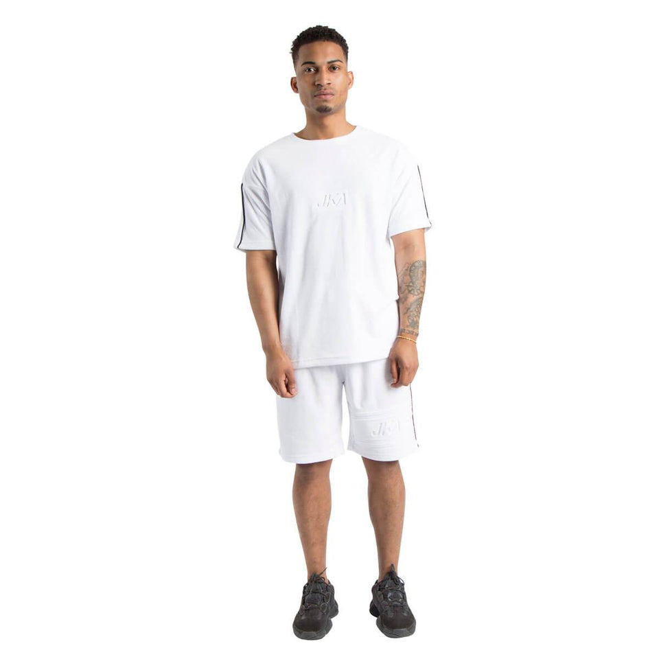Cairo Embossed Towelling Shorts - White