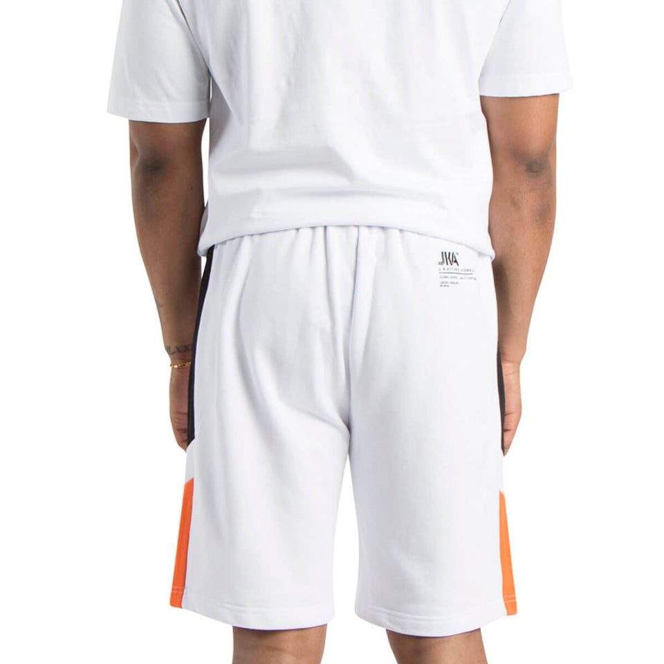 Monza Racer Block Shorts - White/Orange