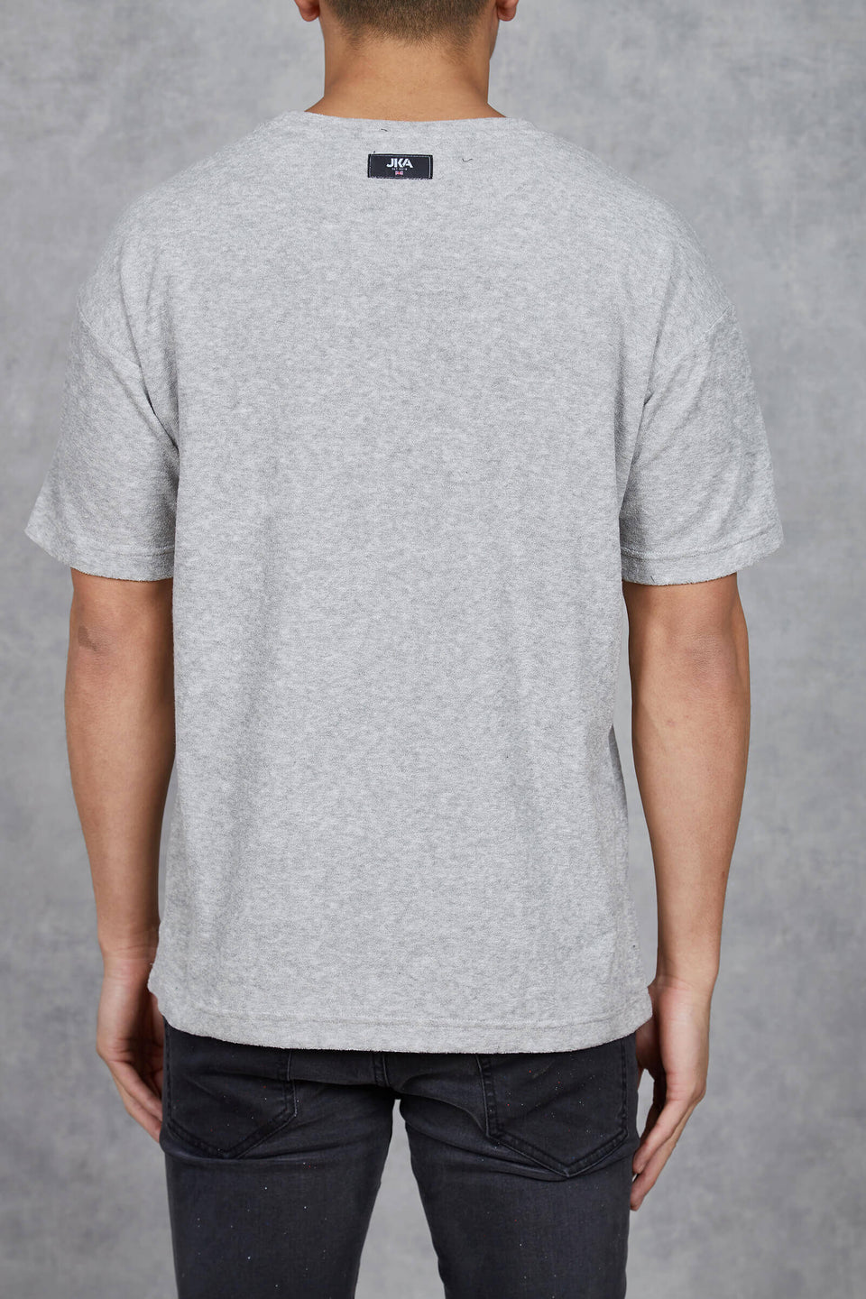 Cairo Embossed Towelling T-Shirt - Grey