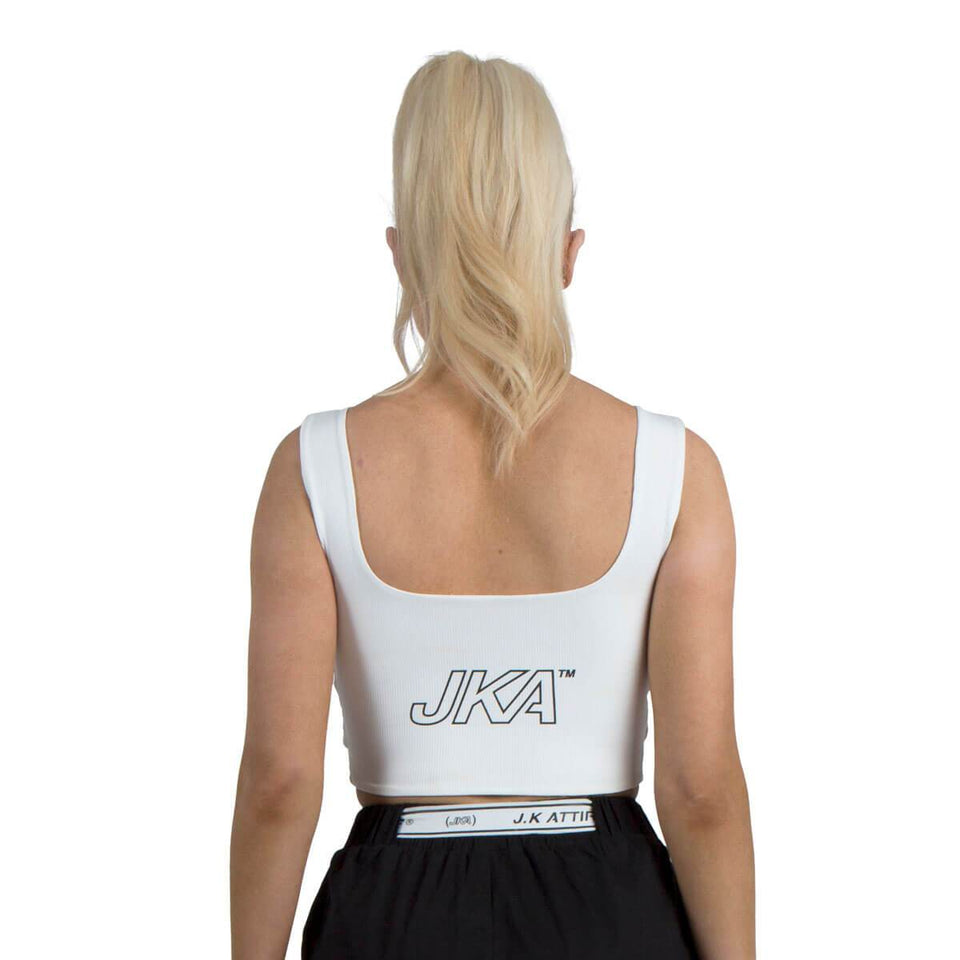 Reversible Bad Energy Ribbed Bralet - White
