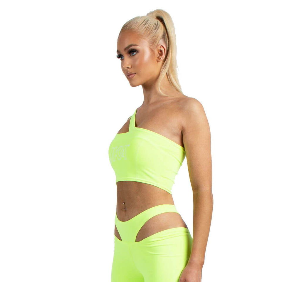 Keirin Cycling Sports Bra - Neon Green