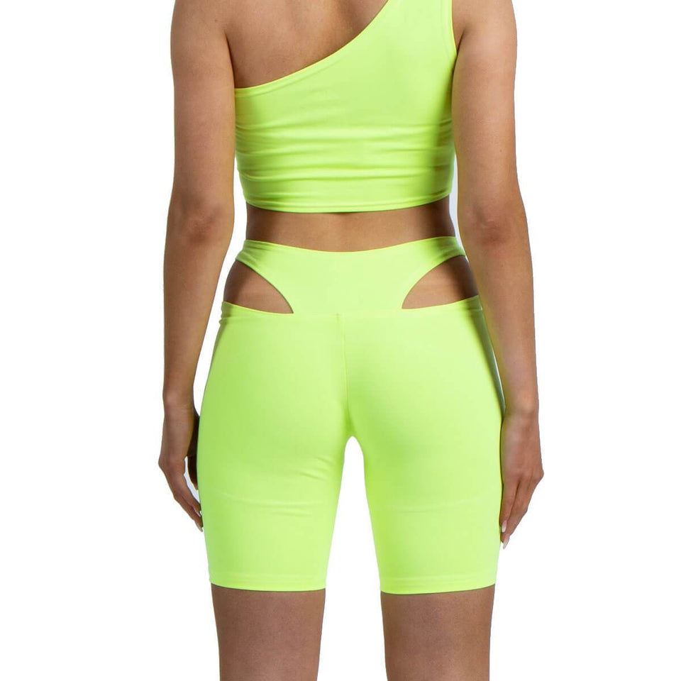 Keirin Cycling Sports Bra - Neon Green