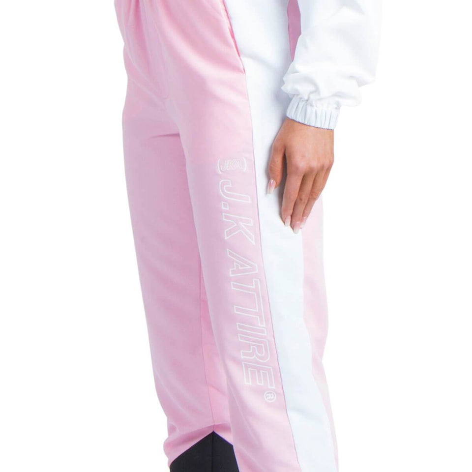 Aspen Shell Track Pants - Pink/Black/White