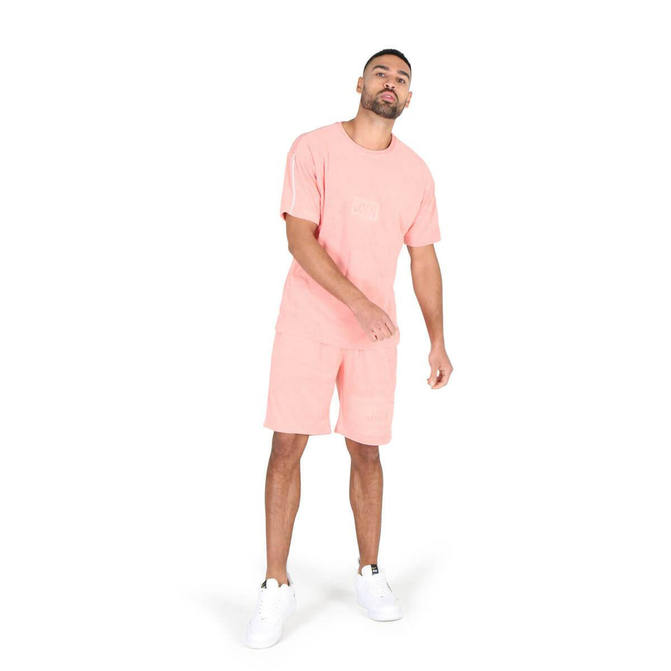 Cairo Embossed Towelling Shorts - Rose
