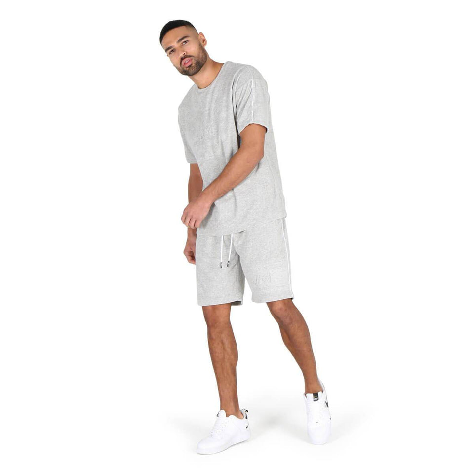 Cairo Embossed Towelling Shorts - Grey
