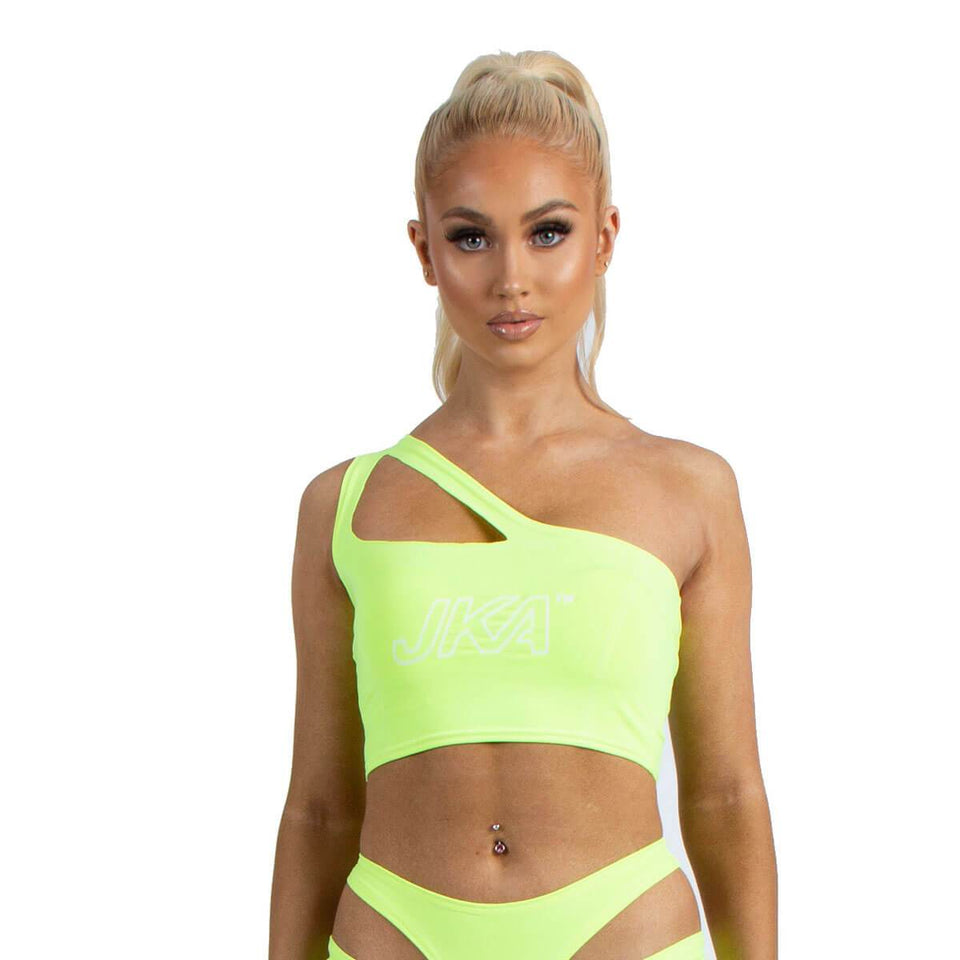 Keirin Cycling Sports Bra - Neon Green