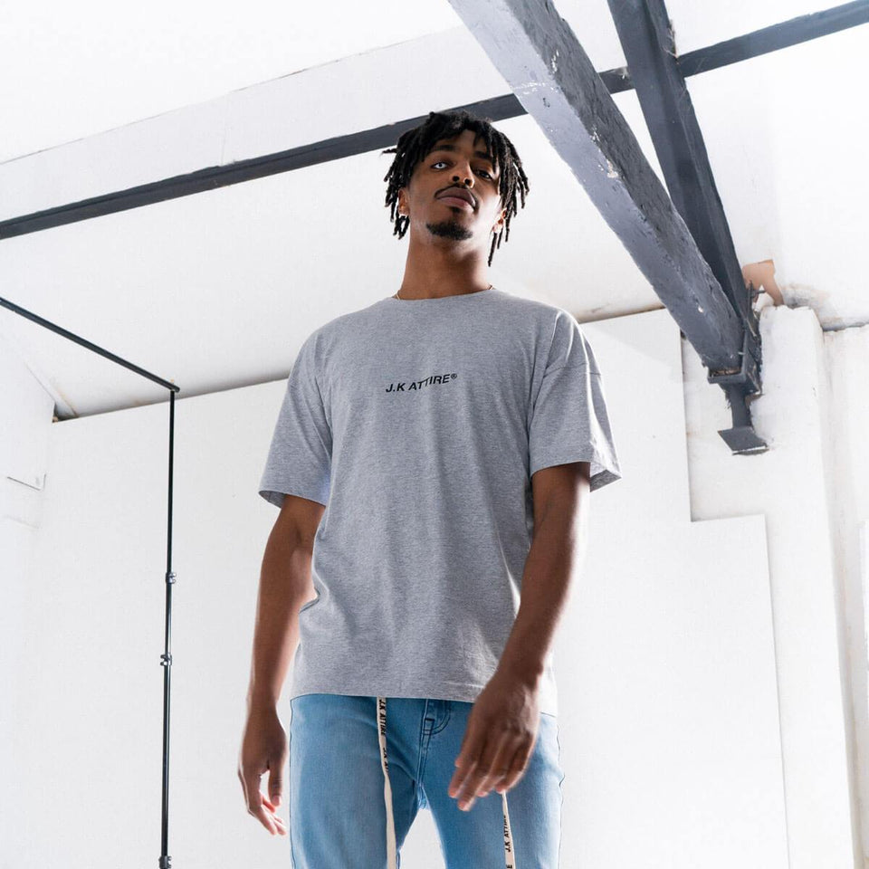 JK Attire Logo T-Shirt - Grey/Black