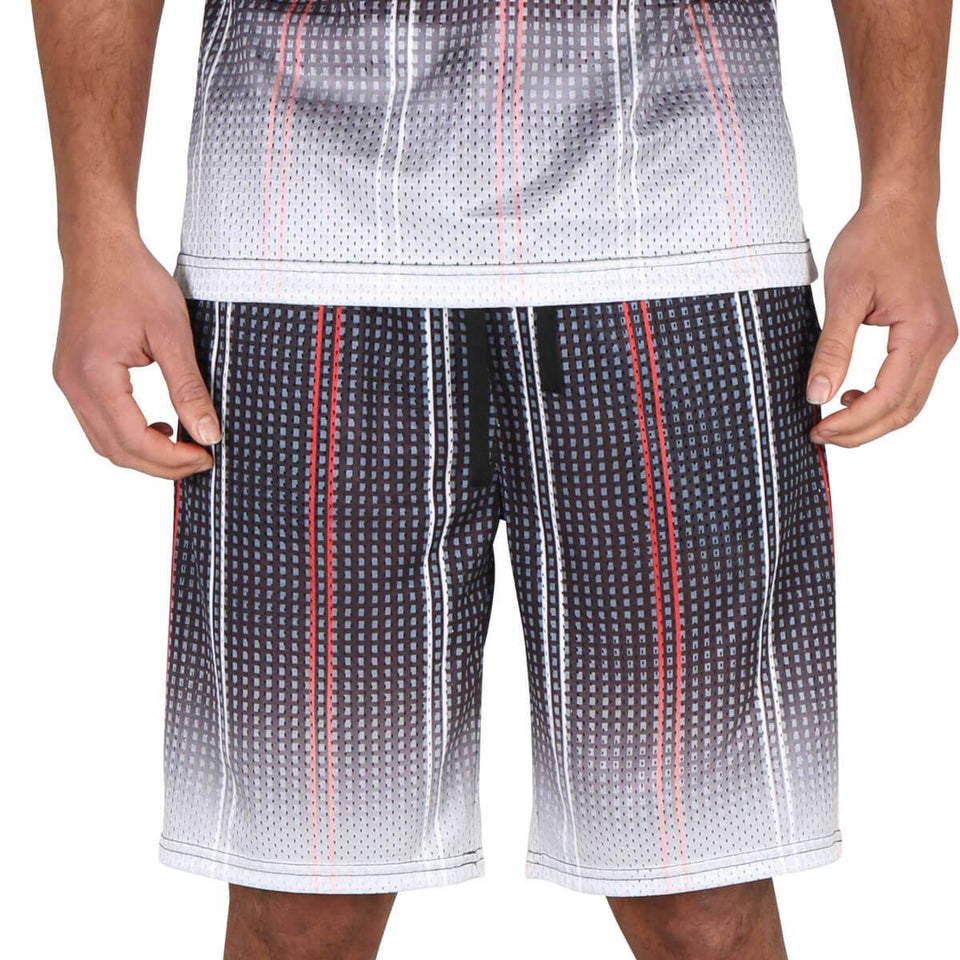 Harlem Faded Mesh Shorts - Black