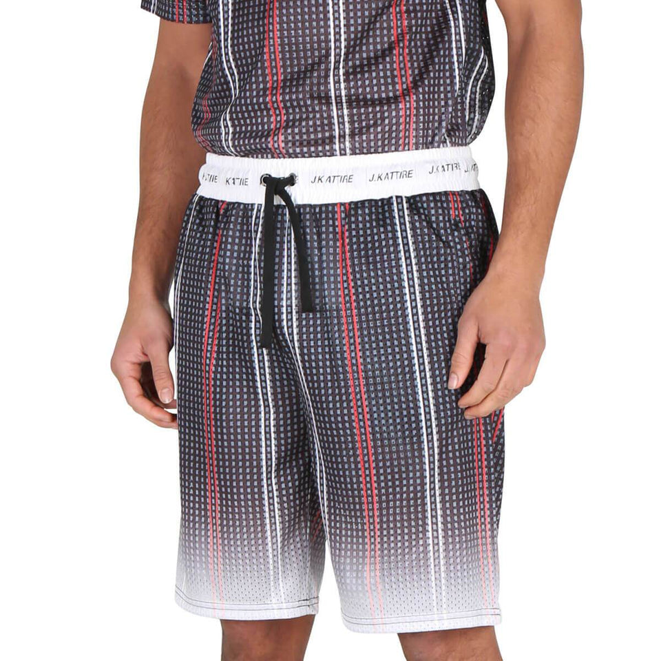 Harlem Faded Mesh Shorts - Black