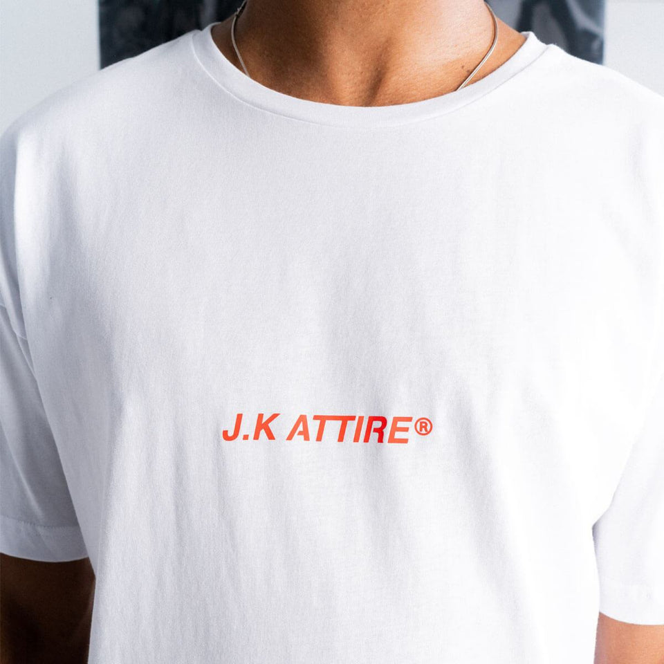 JK Attire Logo T-Shirt - White/Red