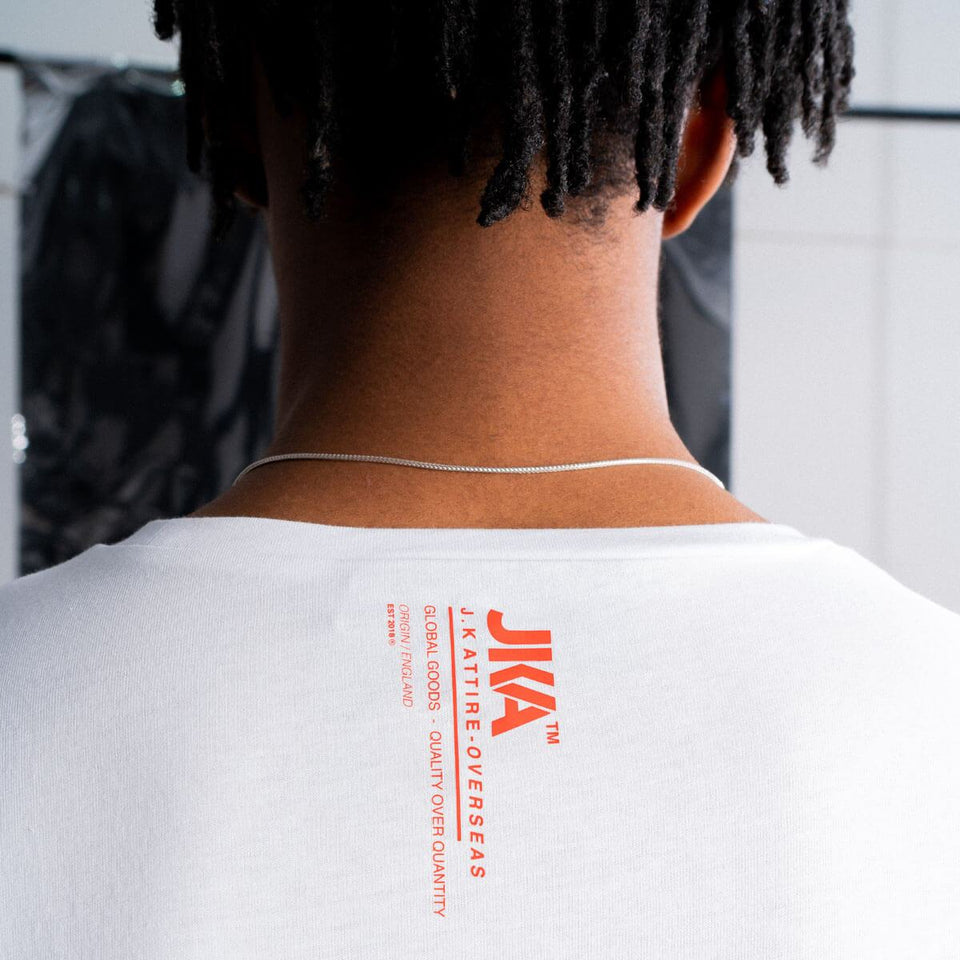 JK Attire Logo T-Shirt - White/Red