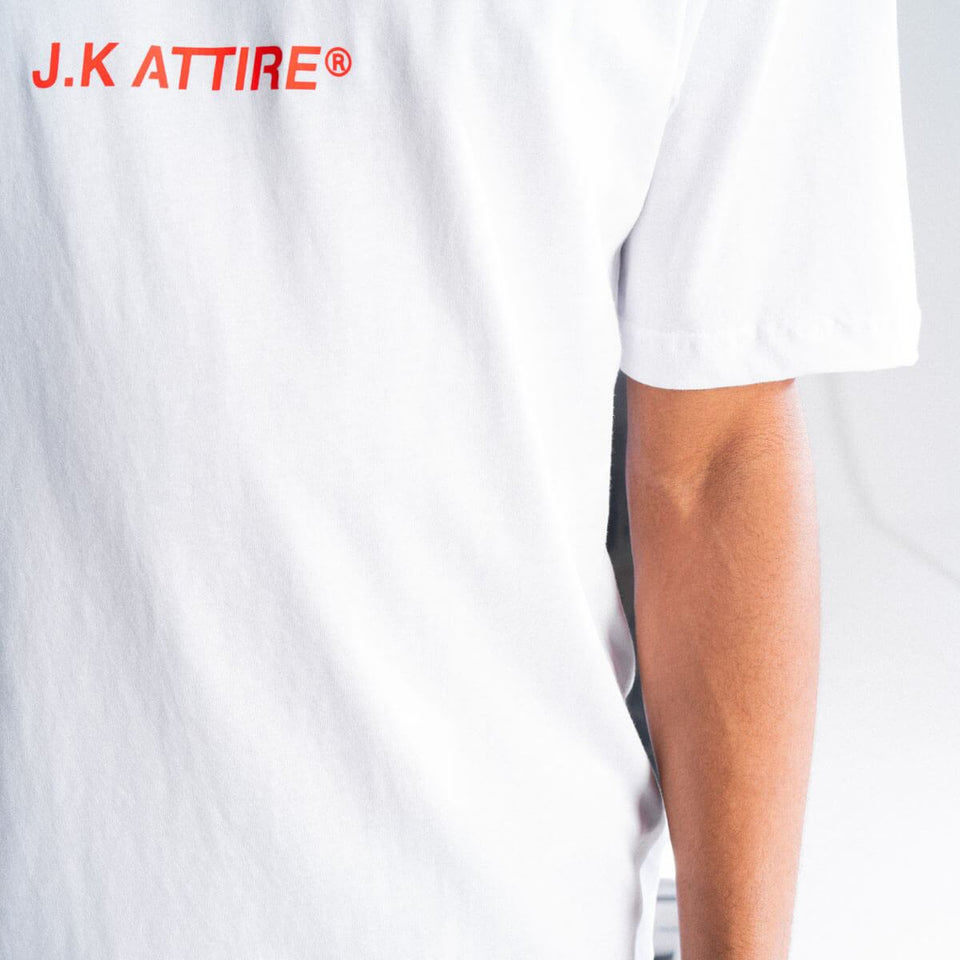 JK Attire Logo T-Shirt - White/Red