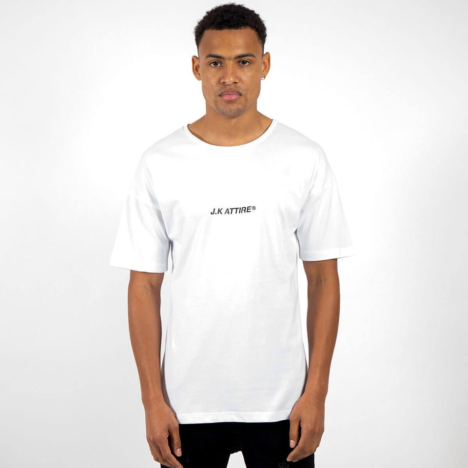 JK Attire Logo T-Shirt - White/Black
