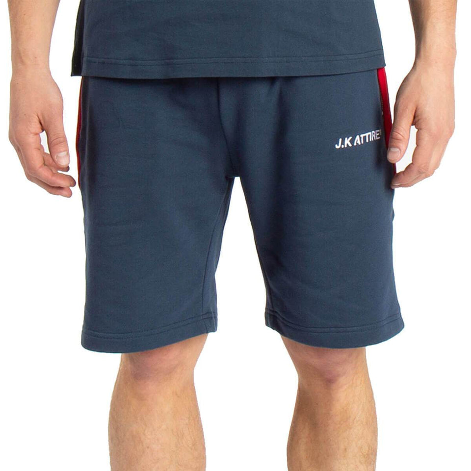 Monza Racer Block Shorts - Petrol Blue/Red