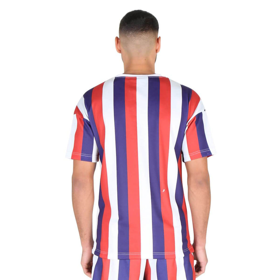 Parklife Striped Short Sleeve T-Shirt - Red/White
