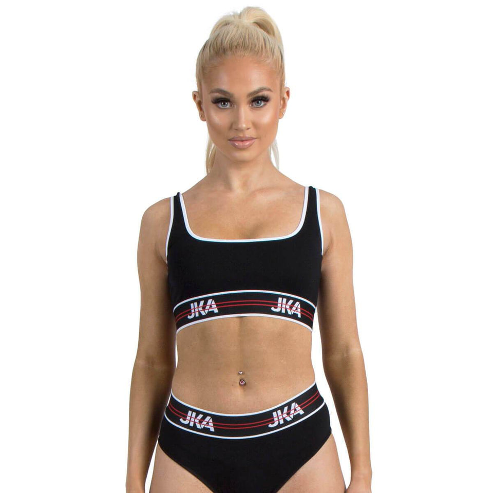 JKA Racket Sports Bra And Underwear 2 Piece Set - Black