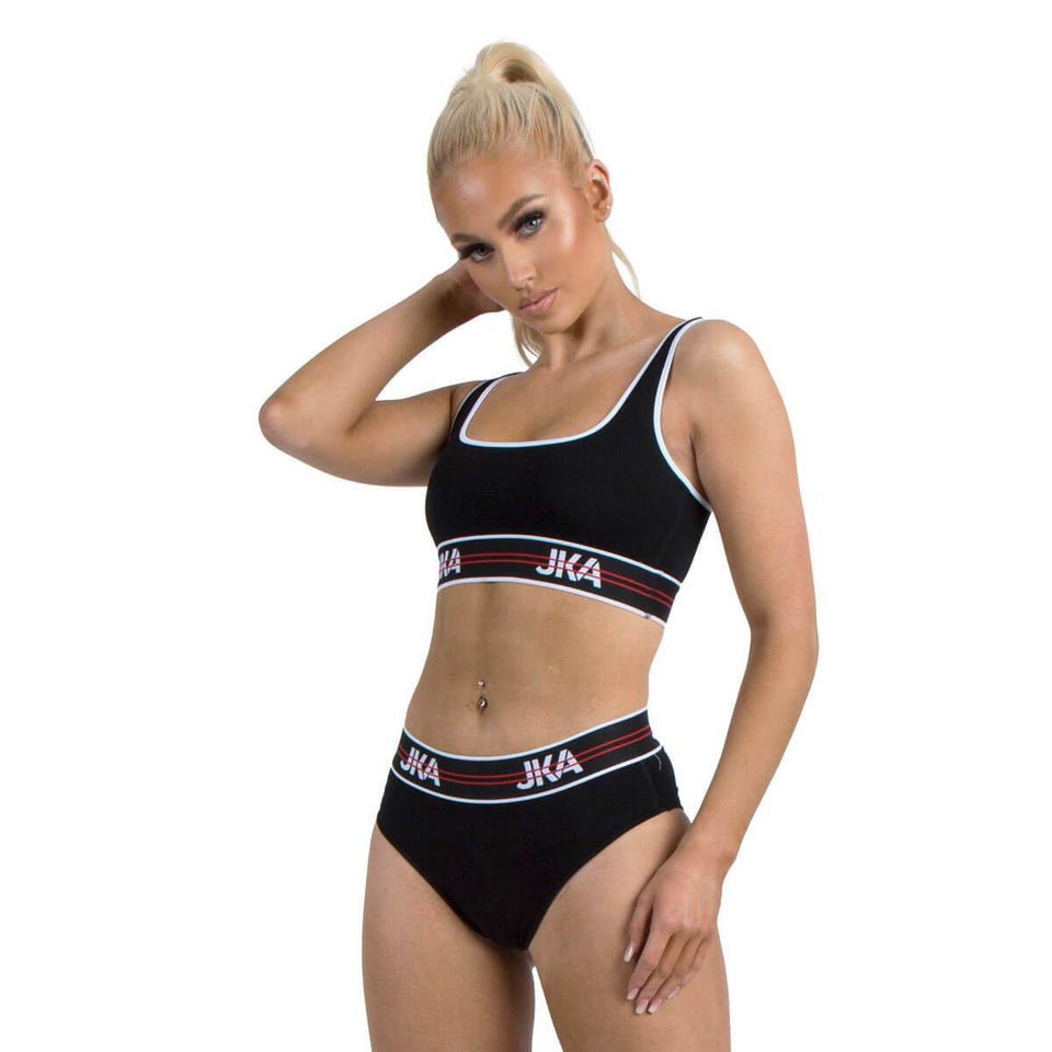 JKA Racket Sports Bra And Underwear 2 Piece Set - Black