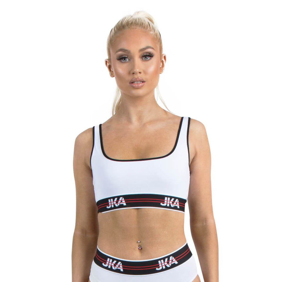JKA Racket Sports Bra And Underwear 2 Piece Set - White