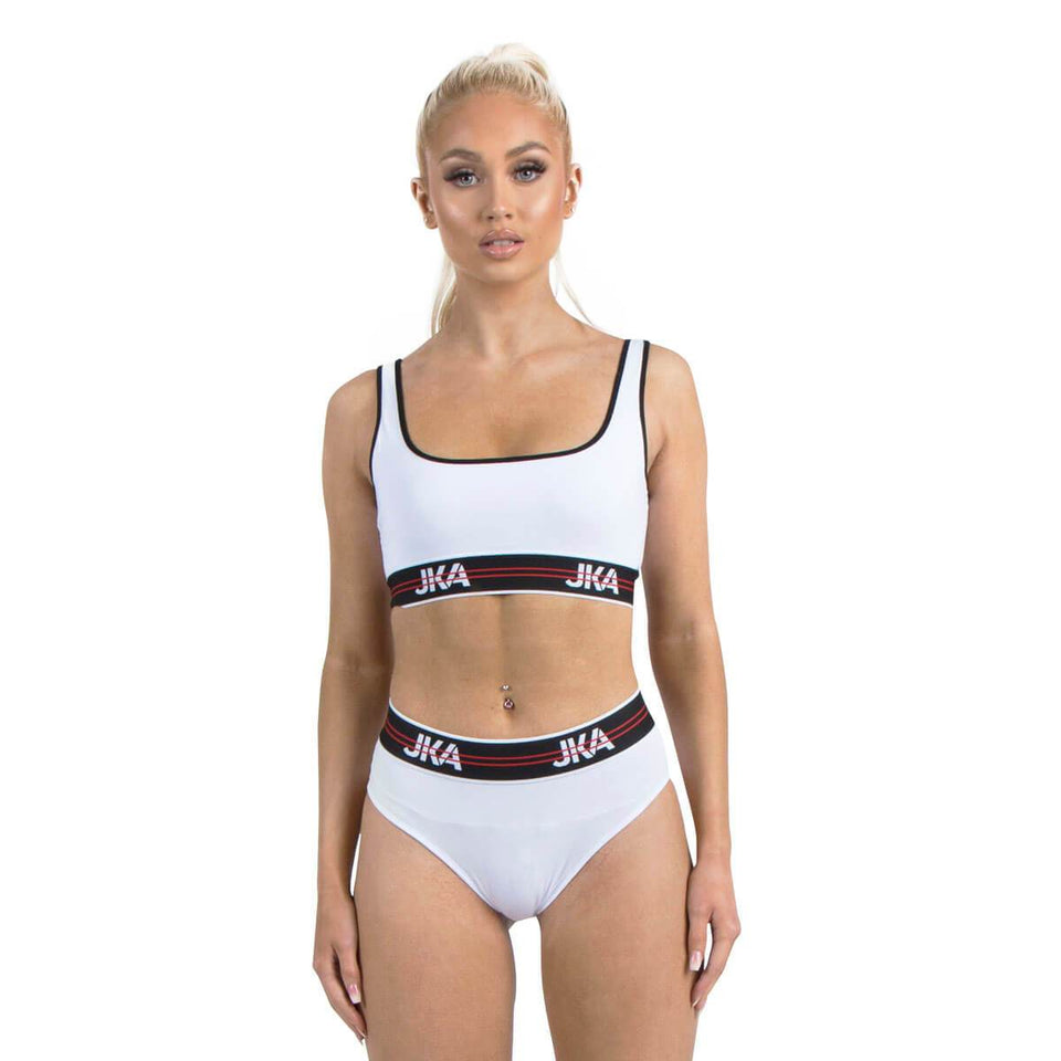 JKA Racket Sports Bra And Underwear 2 Piece Set - White
