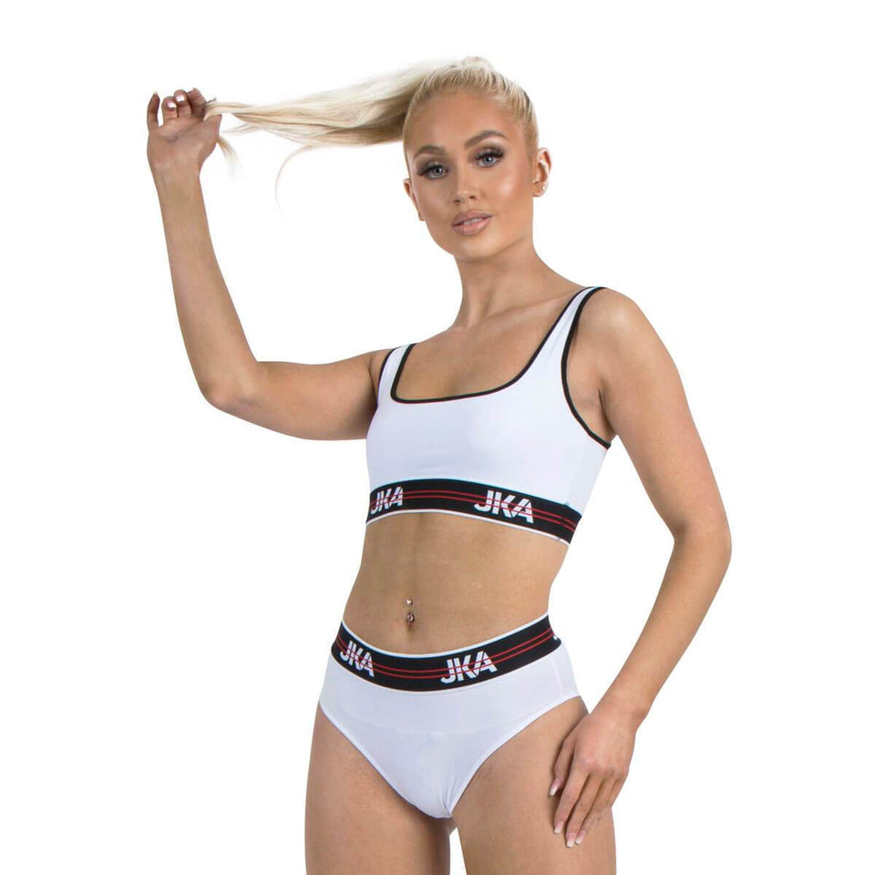 JKA Racket Sports Bra And Underwear 2 Piece Set - White