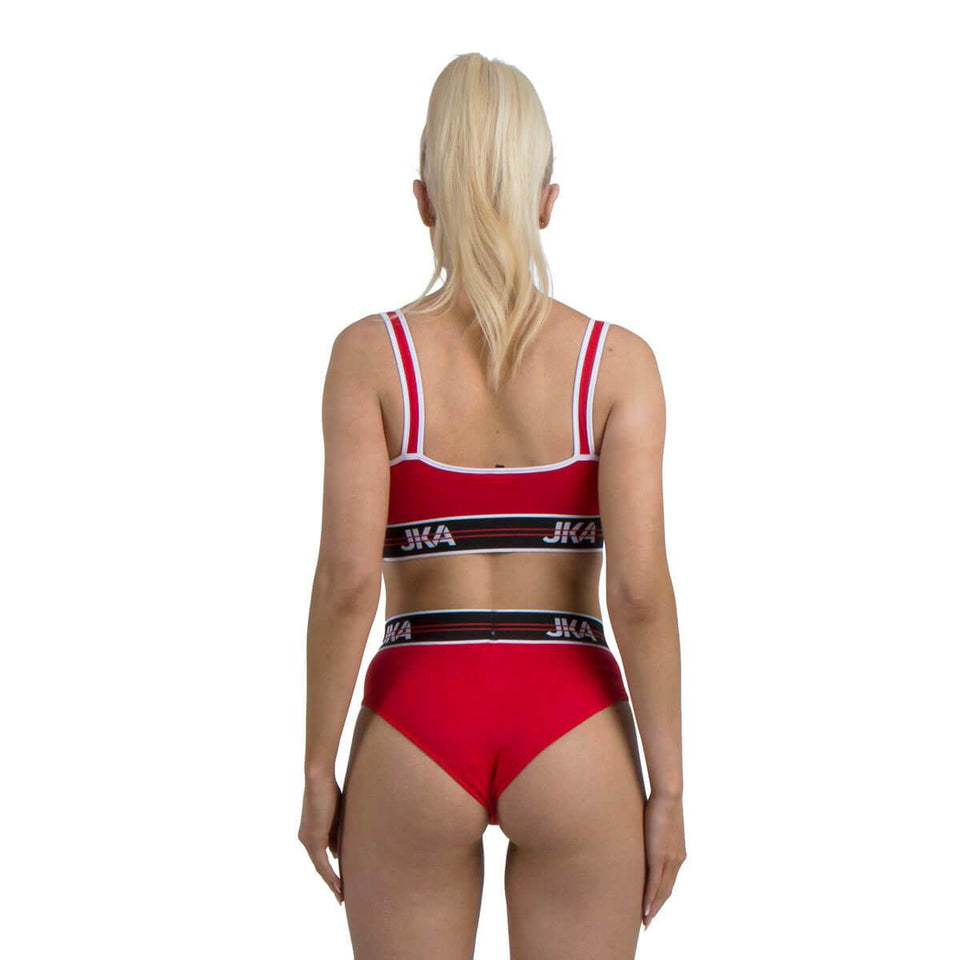 JKA Racket Sports Bra And Underwear 2 Piece Set - Red