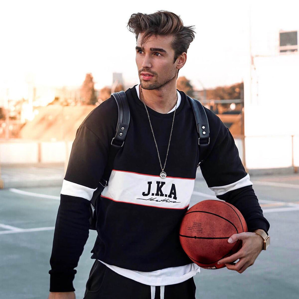 Signature Block Sweatshirt - Black/White/Red