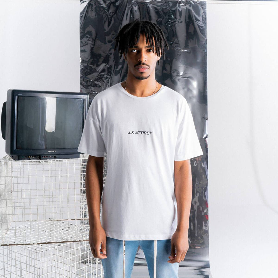 JK Attire Logo T-Shirt - White/Black