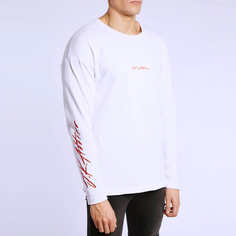 Trap Long Sleeve T-Shirt - White
