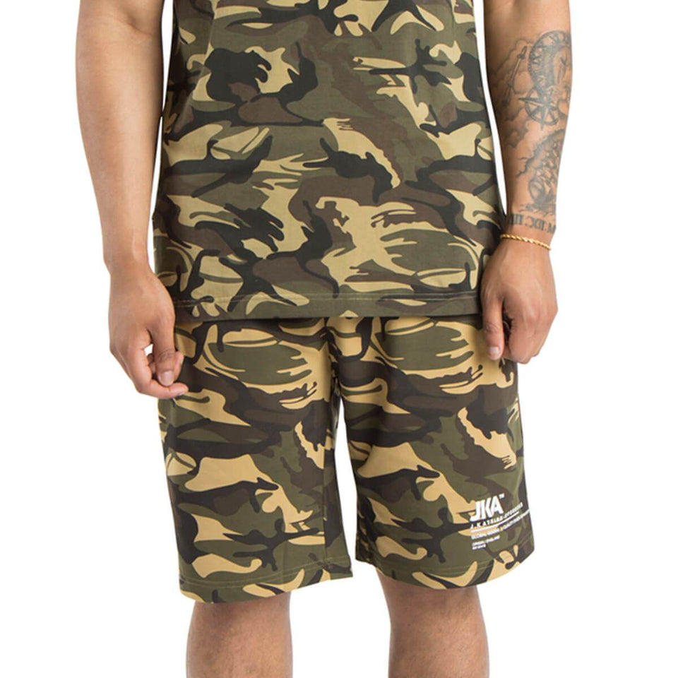 JKA Oversized Rotate Camouflage Shorts - Camo