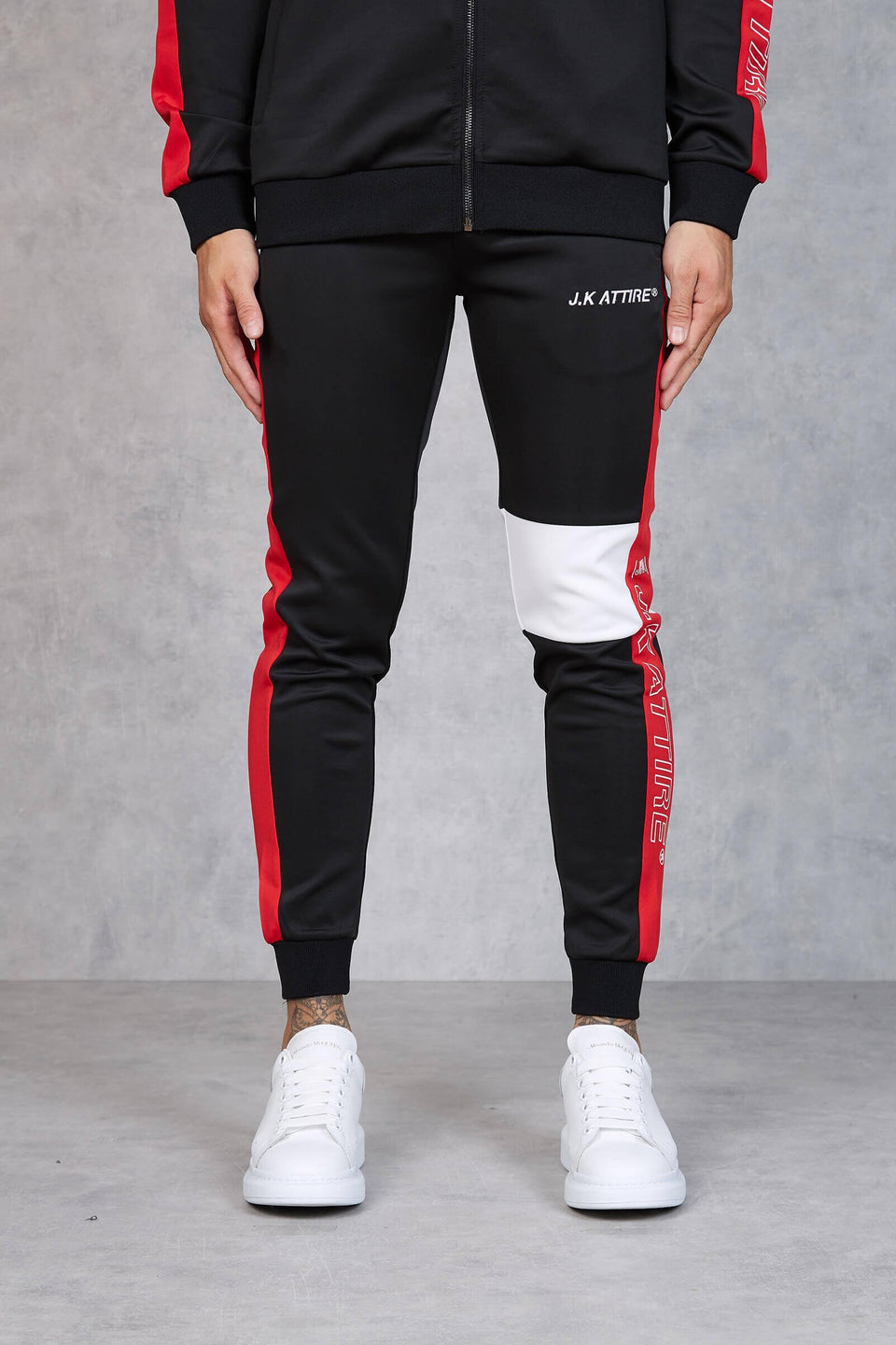 Nuova Contrast Joggers - Black/Red