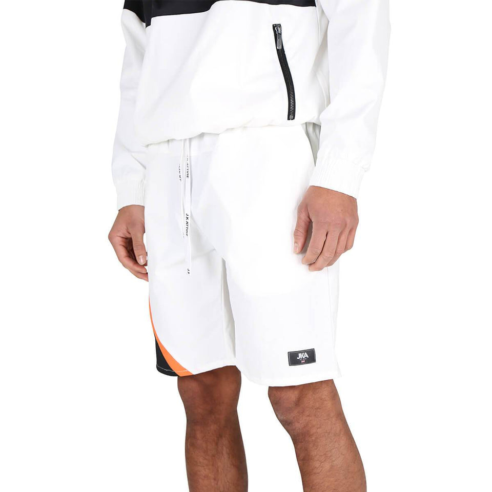 BMT 1/4 Zip Shell Shorts - White