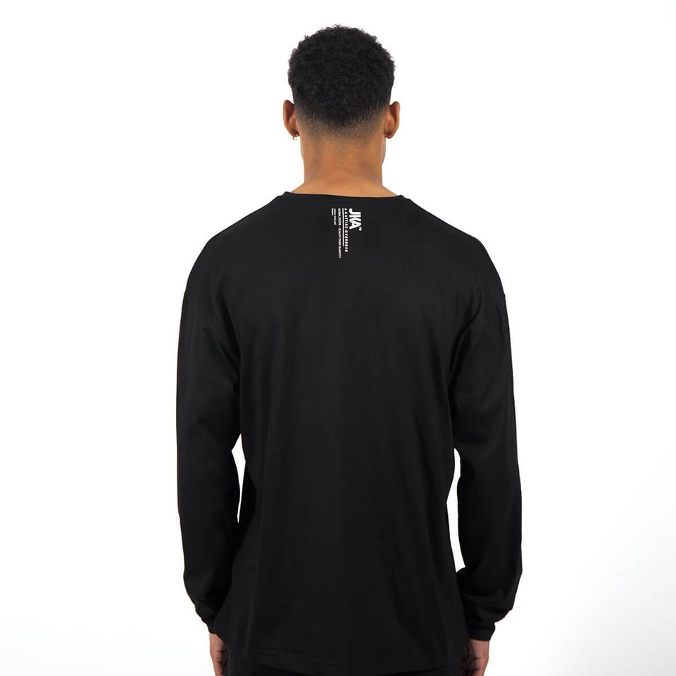 JK Attire Logo Long Sleeve T-Shirt - Black/White