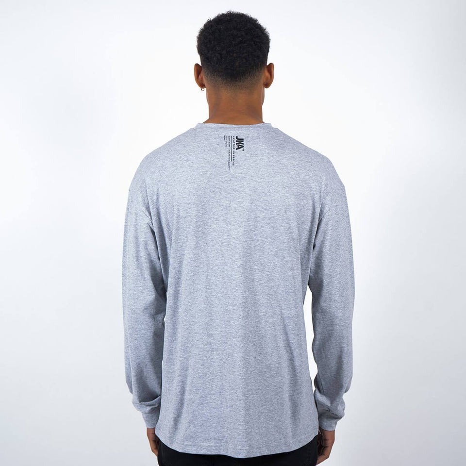 JK Attire Logo Long Sleeve T-Shirt - Grey/Black