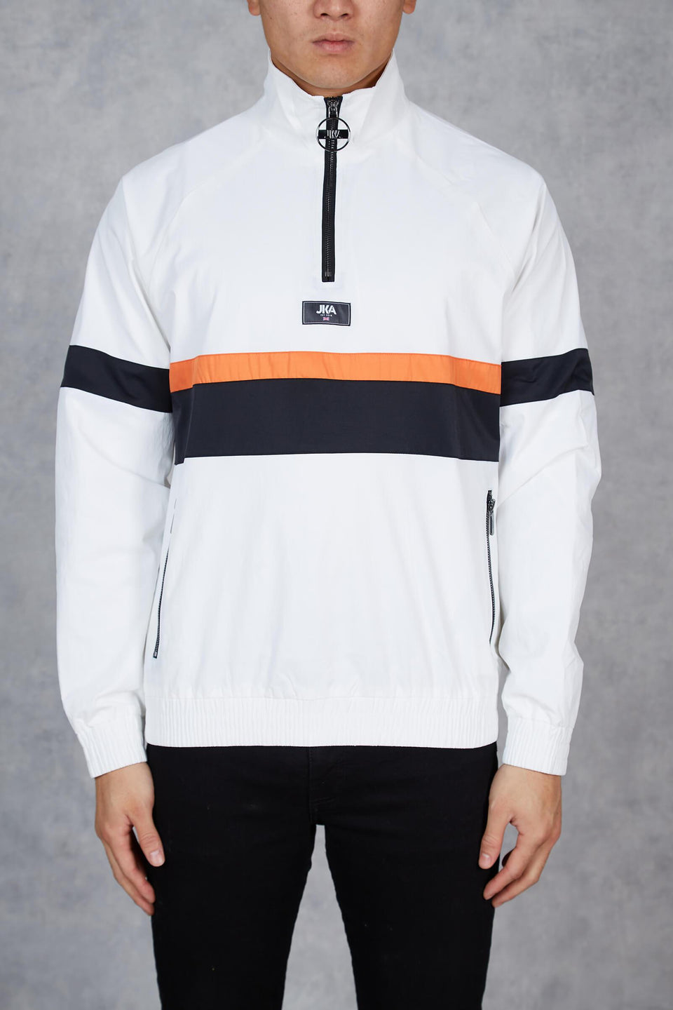 BMT 1/4 Zip Shell Pullover - White