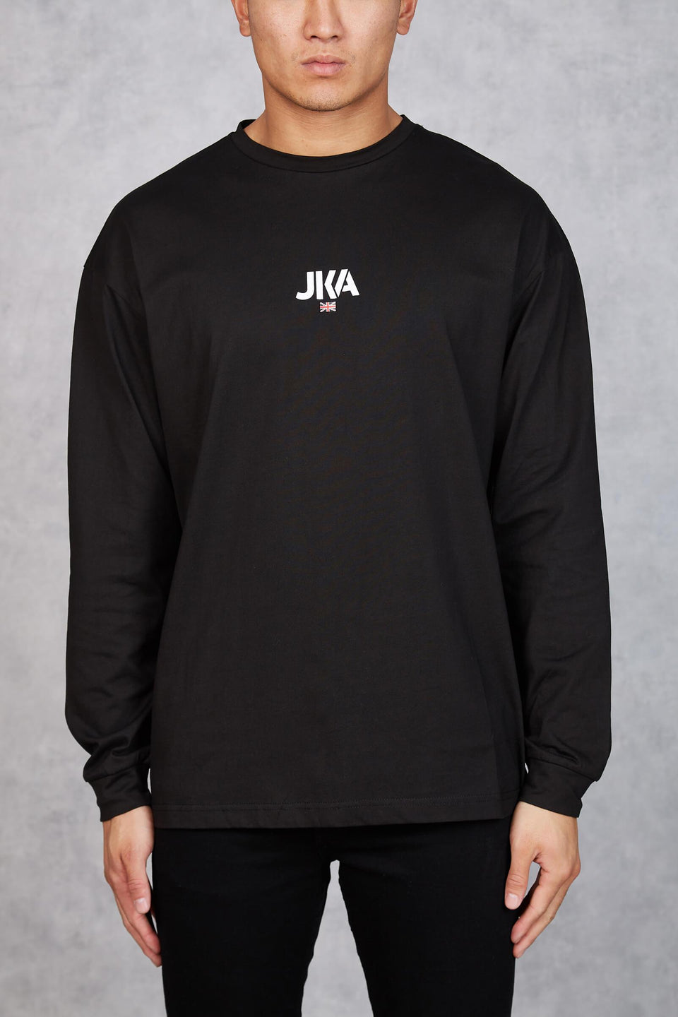 JKA British Oversized Long Sleeve T-Shirt - Black