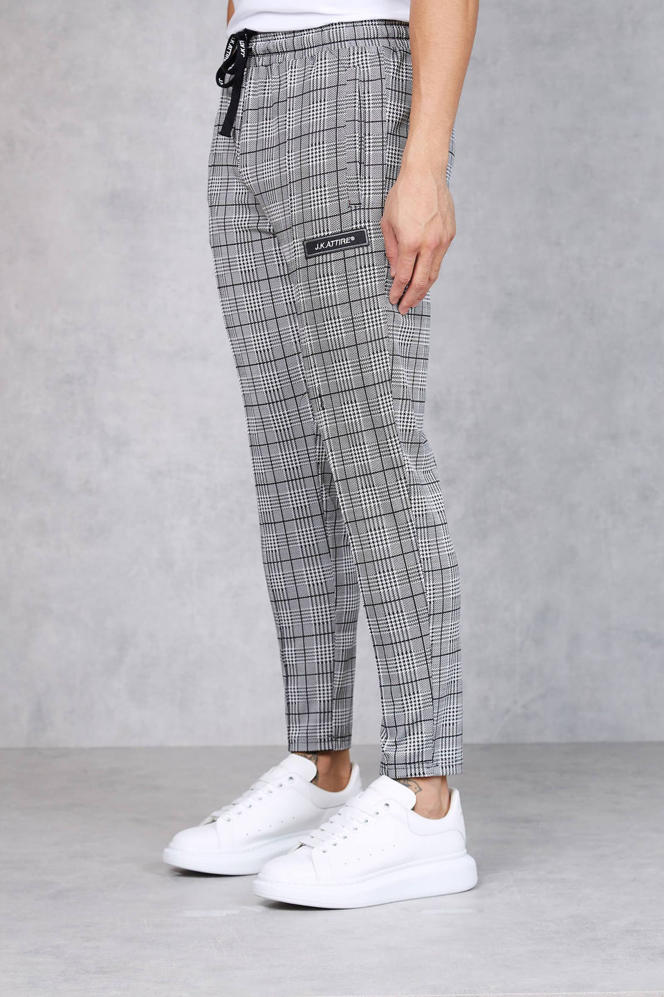Parma Cropped Trouser - checked