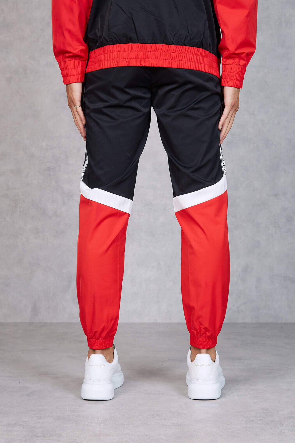 Section Retro Taped Jogging Pant - Red/Black