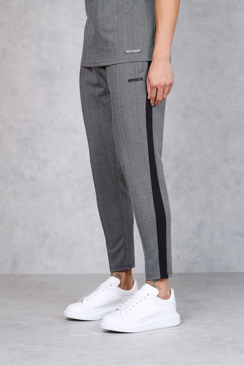 Soho Contrast Stripe Trouser - grey