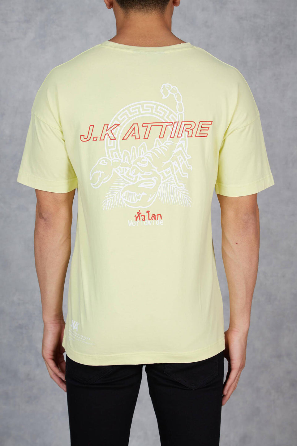 Scorpion Acid Wash T-Shirt - Neon Yellow