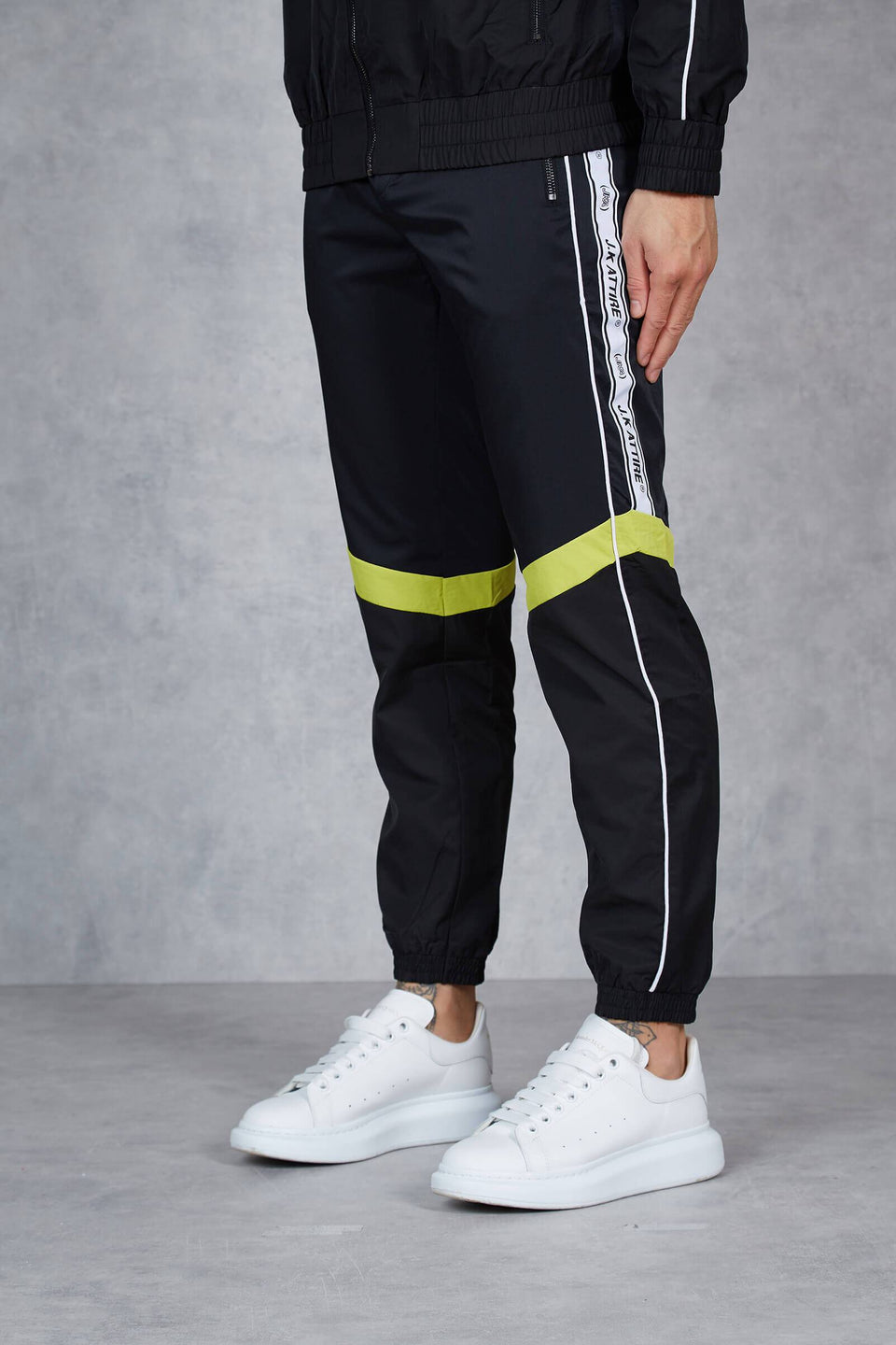 Section Retro Taped Jogging Pant - Neon/Black