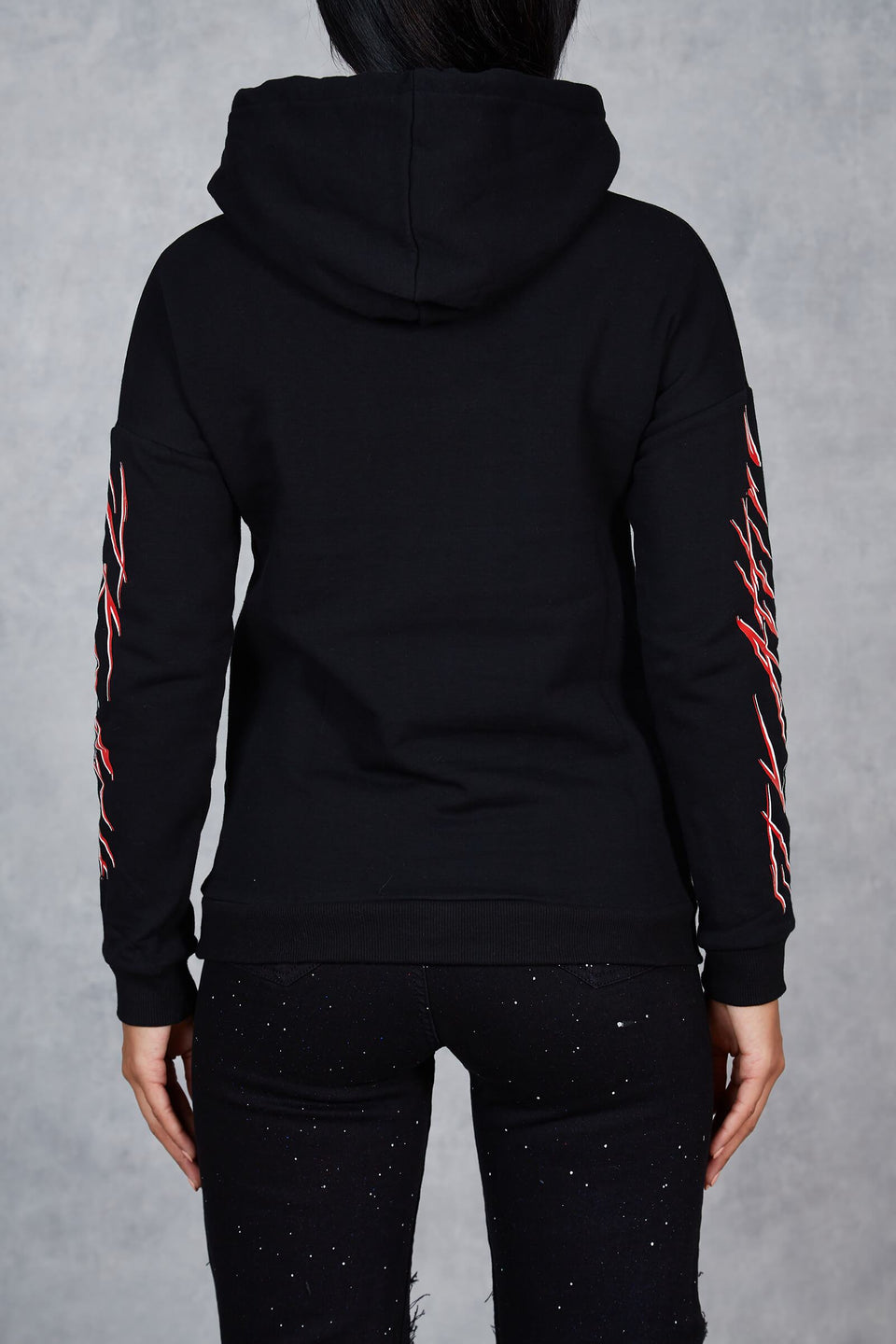 Oversized Trap Hoodie - Black/Red